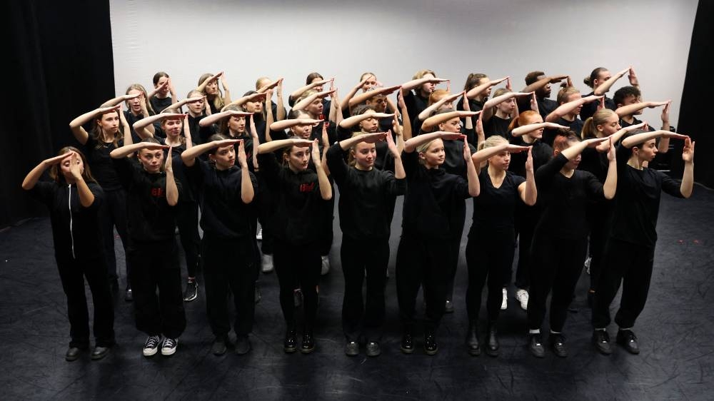 Students perform a ‘murmuration’ dance that mimics the motion of a flock of birds at Bird College in Sidcup, south-east of London, on December 2, 2022. — AFP pic