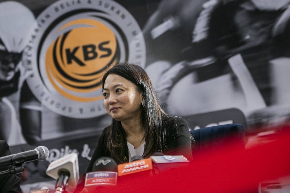 Youth and Sports Minister Hannah Yeoh speaks during a press conference in Putrajaya December 6, 2022.