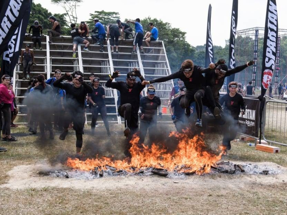 Competitors in a Spartan Race, an obstacle-course race held in various countries around the world, in 2019. — Picture courtesy of Facebook/Spartan Race Singapore