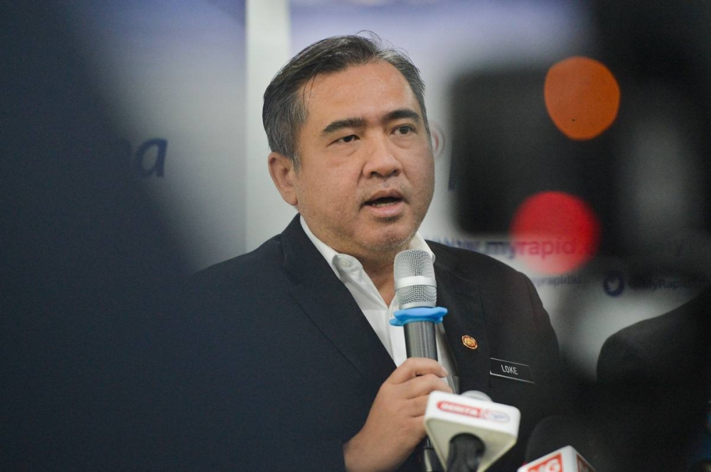 Minister of Transport, Anthony Loke speaks during the press conference at Prasarana Malaysia Berhad, Bangsar December 8,2022. — Picture by Miera Zulyana