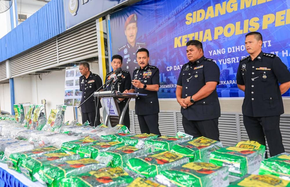 Perak Police Chief Commissioner Datuk Seri Mohd Yusri Hassan Basri during a press conference in Ipoh December 9, 2022. — Pictures by Farhan Najib