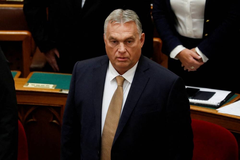 Hungarian Prime Minister Viktor Orban attends the autumn session of parliament in Budapest, Hungary, September 26, 2022. — Reuters pic