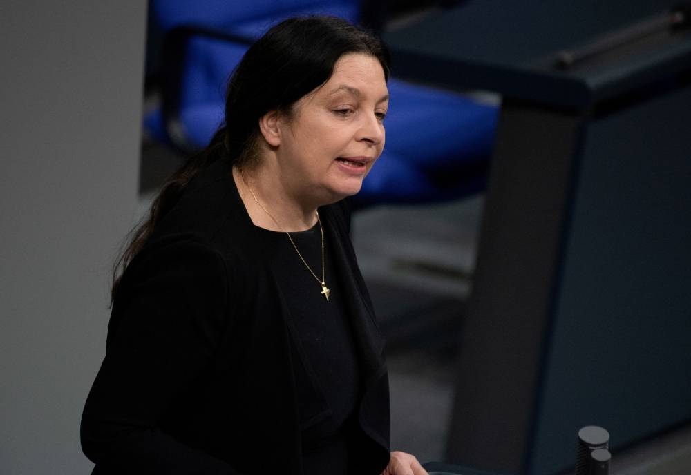 Far-right Alternative For Germany (AfD) member of parliament Birgit Malsack-Winkemann addresses the Bundestag in Berlin, Germany, December 8, 2020. — Reuters pic