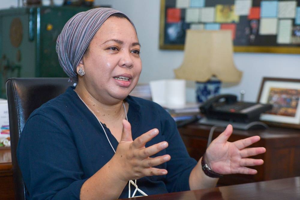 Iman research managing director Altaf Deviyati speaks to Malay Mail during interview session in Kuala Lumpur July 27, 2022. — Picture by Shafwan Zaidon
