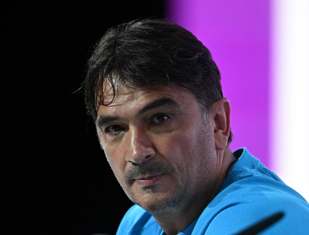 Croatia coach Zlatko Dalic is seen during the Fifa World Cup Qatar 2022 press conference at the Main Media Centre, Doha December 12, 2022. — Reuters pic
