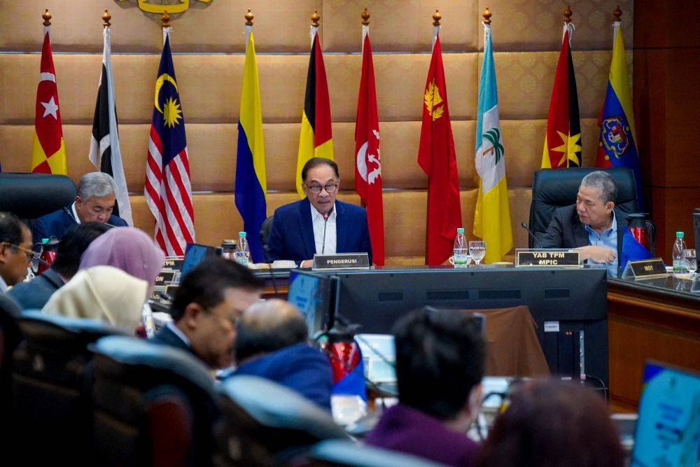 Prime Minister Datuk Seri Anwar Ibrahim chairs a National Action Council on Cost of Living meeting in Putrajaya December 13, 2022. — Picture courtesy of the Prime Minister's Office