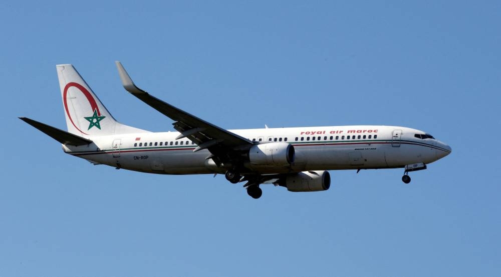 The CN-ROP Royal Air Maroc Boeing 737 makes its final approach for landing at Toulouse-Blagnac airport, France, March 20, 2019. — Reuters pic