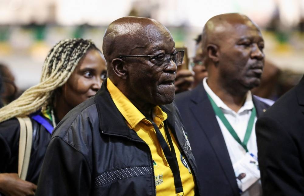 South Africa's former President Jacob Zuma arrives at the start of the 55th National Conference of the ruling African National Congress (ANC) at the Nasrec Expo Centre in Johannesburg, South Africa, December 16, 2022. — Reuters pic