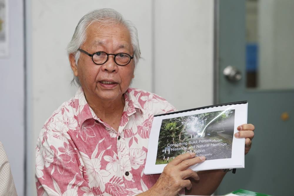Architect and MNS board trustee John Koh speaks during the MNS press conference on the plans to gazette Bukit Persekutuan in Kuala Lumpur December 19, 2022. — Picture by Choo Choy May