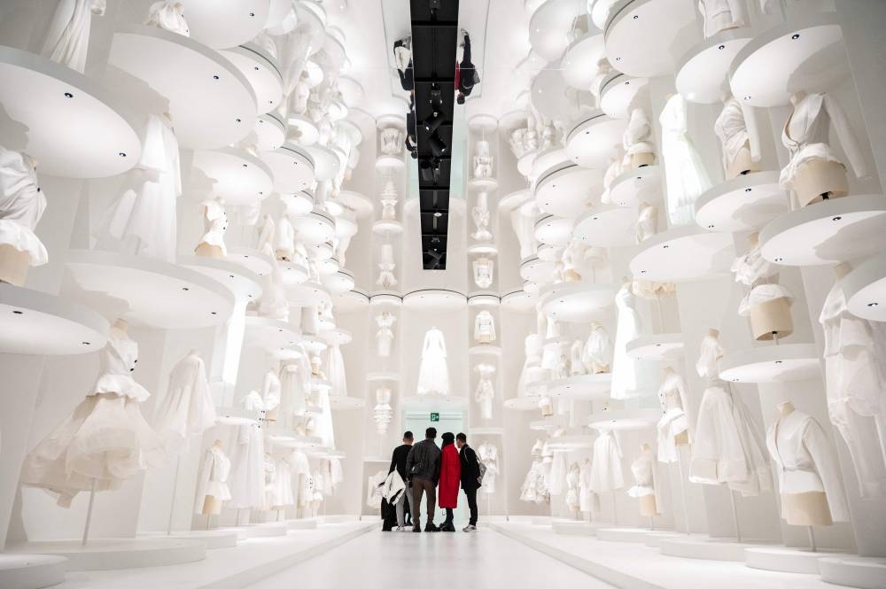In this picture taken on December 19, 2022, guests visit the exhibition ‘Christian Dior: Designer of Dreams’ during a media preview at the Museum of Contemporary Art Tokyo in Tokyo. — AFP pic