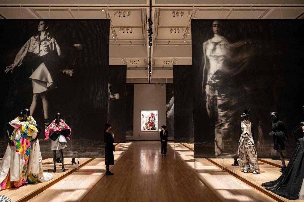 This picture taken on December 19, 2022 shows the exhibition ‘Christian Dior: Designer of Dreams’ during a media preview at the Museum of Contemporary Art Tokyo in Tokyo. — AFP pic