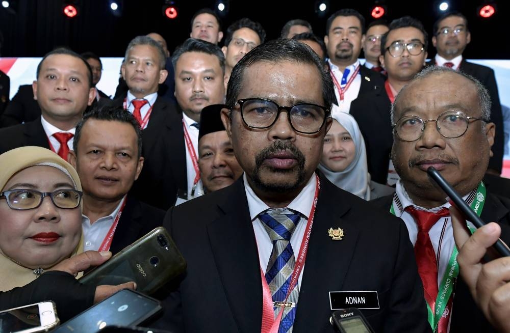 Cuepacs president Datuk Adnan Mat speaks to the media after the 29th Triennial Convention election in Shah Alam December 19, 2022. — Bernama pic