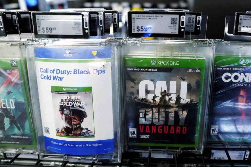 Activision games ‘Call of Duty’ are pictured in a store in the Manhattan borough of New York City January 18, 2022. — Reuters pic
