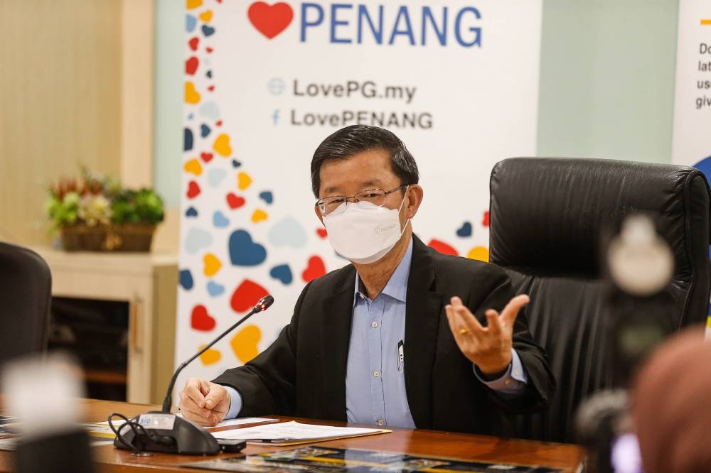 Penang Chief Minister Chow Kon Yeow proclaimed the LovePENANG campaign a success in uniting everyone in the state following the Covid-19 pandemic. — Picture by Sayuti Zainudin