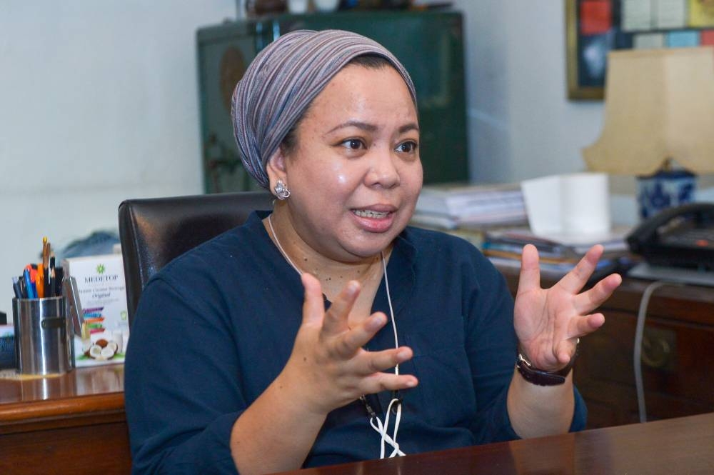 Iman research managing director Altaf Deviyati speaks to Malay Mail during an interview in Kuala Lumpur July 27, 2022. ― Picture by Shafwan Zaidon