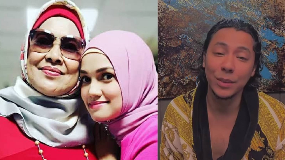 Was Fatimah hinting against her son’s alleged infidelity in an Instagram story? — Picture via Instagram/dpatimah012 and /syamsulyusoffilm