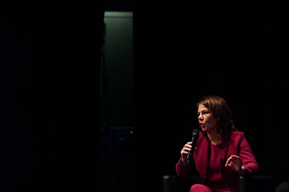 German foreign minister Annalena Baerbock said Putin’s stance made it essential to keep Ukraine armed. — Reuters pic