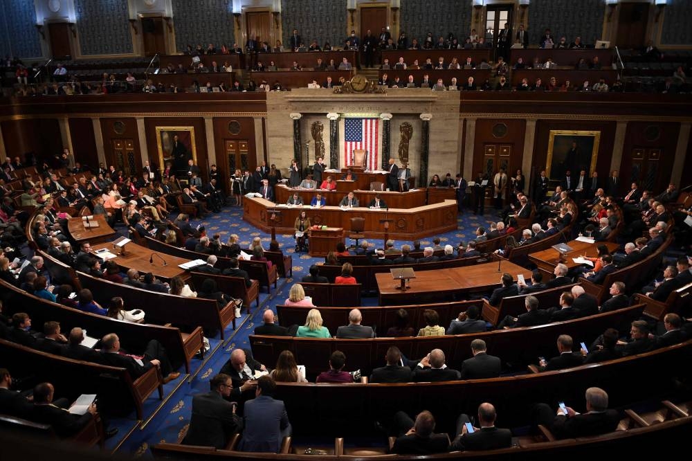 The roll is called at the US House of Representatives as lawmakers continues voting for new speaker at the US Capitol in Washington, DC, January 4, 2023. — AFP pic