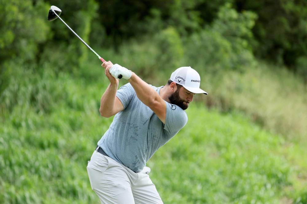 Jon Rahm of Spain hits a shot during practice prior to the Sentry Tournament of Champions at Plantation Course at Kapalua Golf Club in Lahaina, Hawaii January 3, 2023. — AFP pic