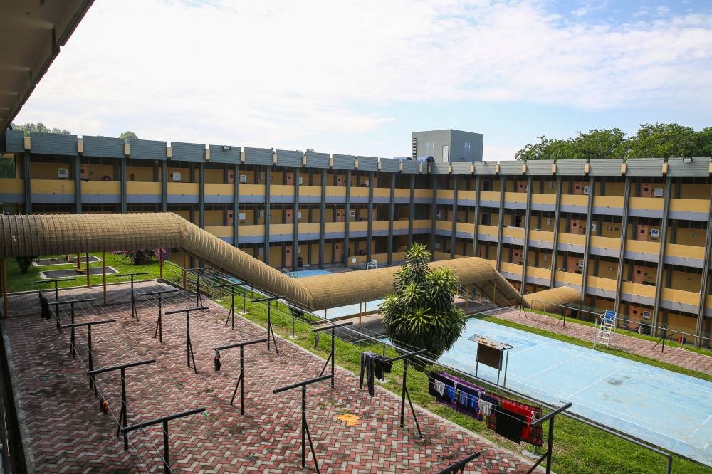 A general view of Kolej Perindu during the movement control order (MCO) at UiTM, Shah Alam April 22, 2020. — Picture by Yusof Mat Isa