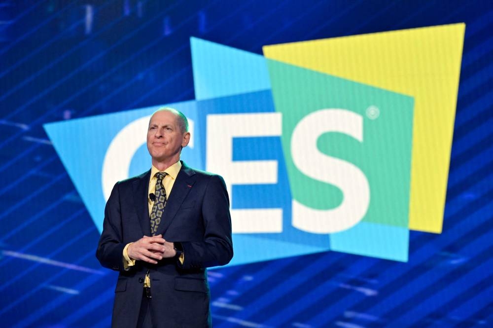 Consumer Technology Association President and CEO Gary Shapiro speaks during the opening keynote address at CES 2023 at The Venetian Las Vegas on January 04, 2023 in Las Vegas, Nevada. — AFP pic