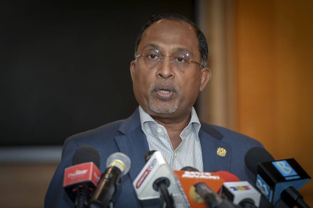 Foreign Minister Datuk Seri Dr Zambry Abdul Kadir speaking to reporters at a press conference regarding Prime Minister Datuk Seri Anwar Ibrahim's official visit to Indonesia, at the Kuala Lumpur International Airport, January 7, 2023. — Bernama pic
