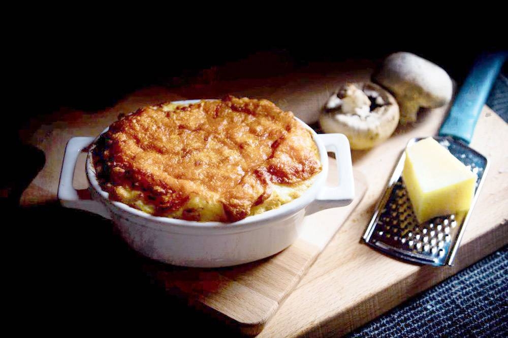 The creamy and cheesy baked fish pie is another seafood favourite at Gluttony.