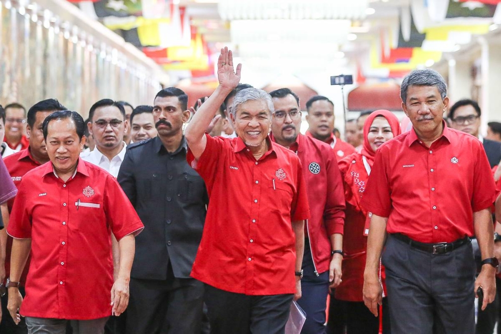 Umno president Datuk Seri Ahmad Zahid Hamidi arrives at World Trade Centre Kuala Lumpur January 11, 2023. — Picture by Yusof Mat Isa