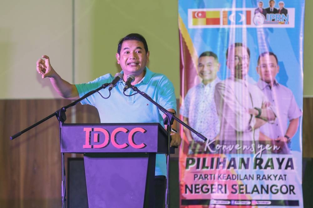 PKR deputy president Rafizi Ramli speaks during the PKR Selangor state level election convention at IDCC in Shah Alam January 14, 2023. — Picture by Yusof Mat Isa