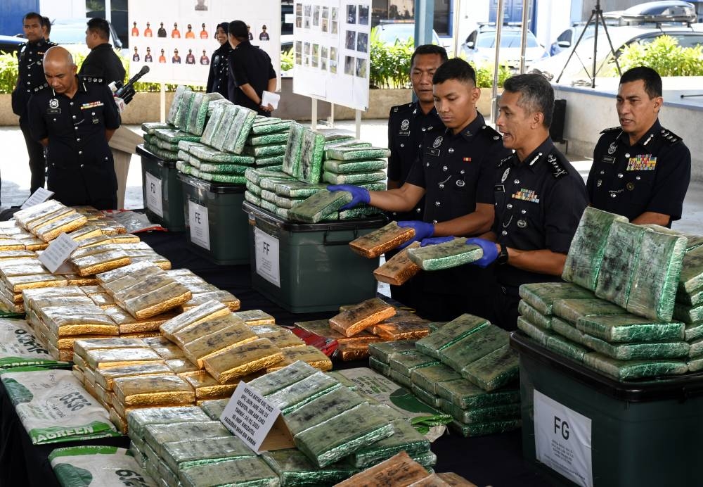 Penang police chief Datuk Mohd Shuhaily Mohd Zain speaks at a press conference in George Town January 16, 2023. — Bernama pic