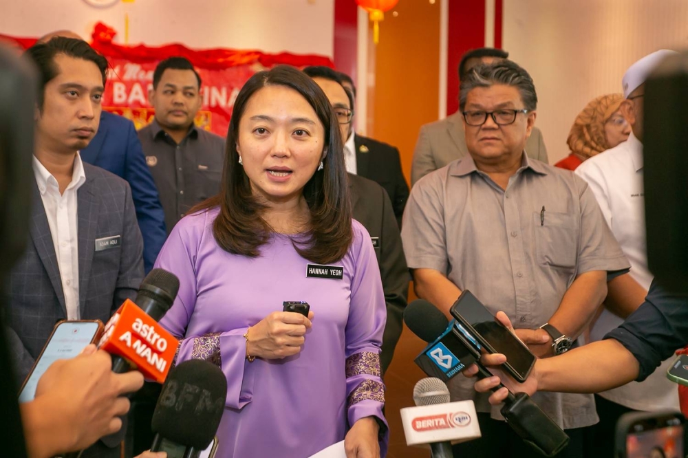 Youth and Sports Minister Hannah Yeoh speaks during a press conference in Putrajaya January 17, 2023. ― Picture by Raymond Manuel