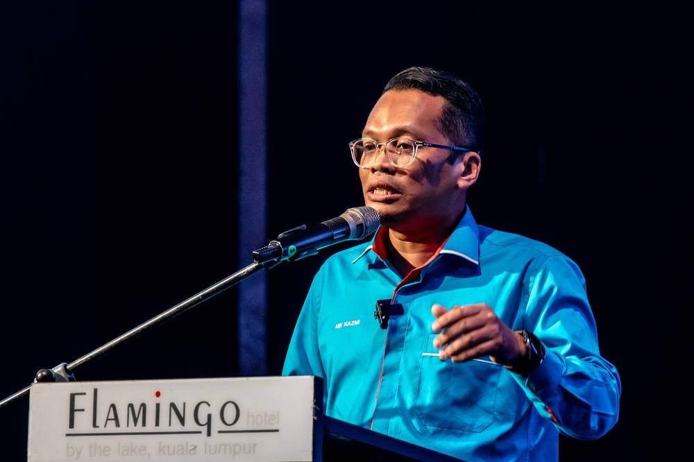 Natural Resources, Environment and Climate Change Minister Nik Nazmi Nik Ahmad urged the International Renewable Energy Agency to continue supporting a regional energy transition agenda based on local needs and social realities. — Picture by Firdaus Latif