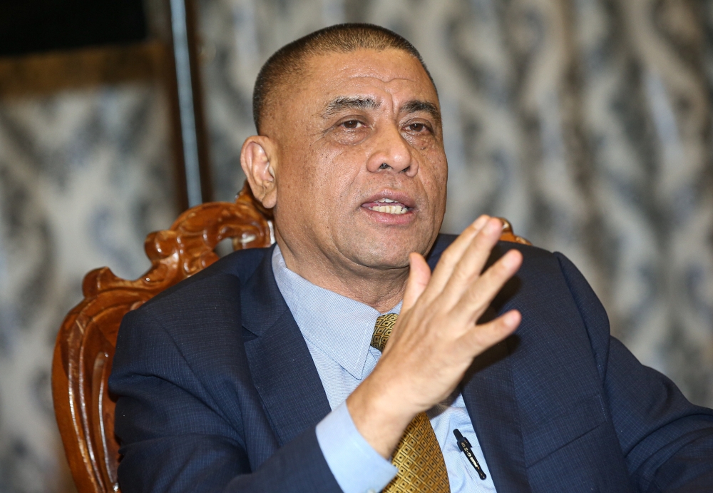 Perak Mentri Besar Datuk Seri Saarani Mohammad speaks during a press conference after launching a children's shelter programme in Ipoh January 18, 2023. — Picture by Farhan Najib
