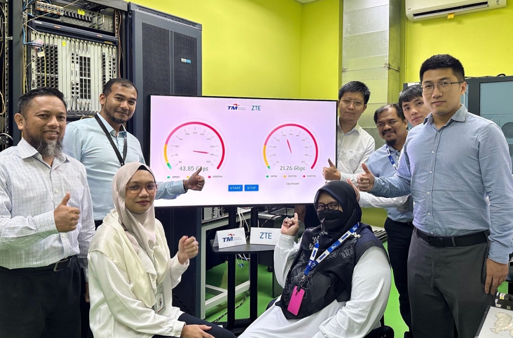 TM teams up with ZTE to enable Malaysia’s first 50Gbps fibre broadband experience
