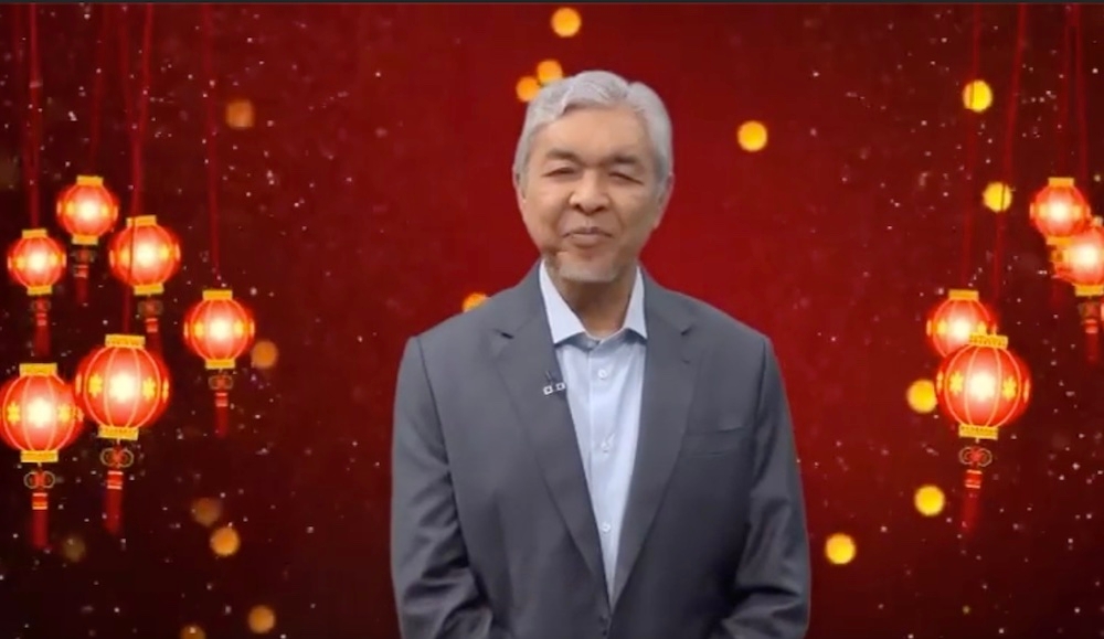 In his message, Datuk Seri Ahmad Zahid Hamidi also stressed on the need to maintain racial harmony and peace for the stability and prosperity of the country. — Screenshot via Facebook/Zahid Hamidi