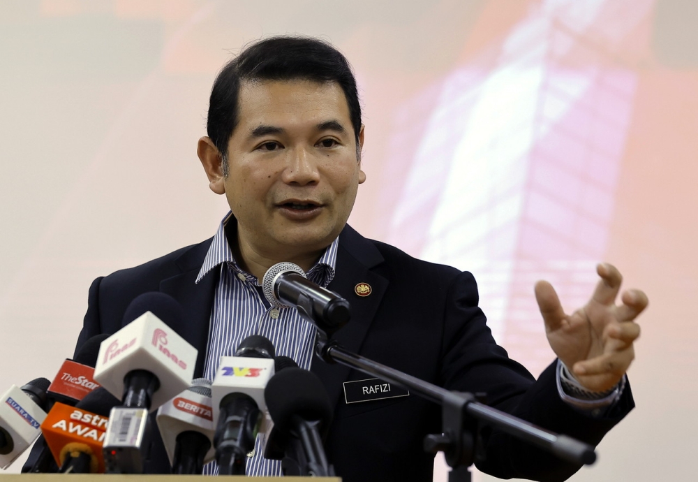 Economic Affairs Minister Rafizi Ramli speaking at a press conference on the December 2022 Consumer Price Index (CPI) Price Publication, in Putrajaya, January 25, 2023. — Bernama pic