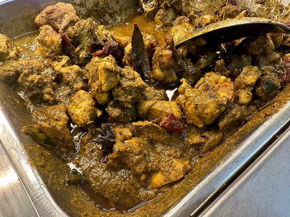 Pepper chicken packs a flavour punch with that fiery pepper.