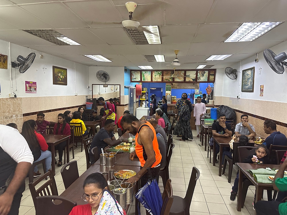 During lunch time, the place gets packed with diners.