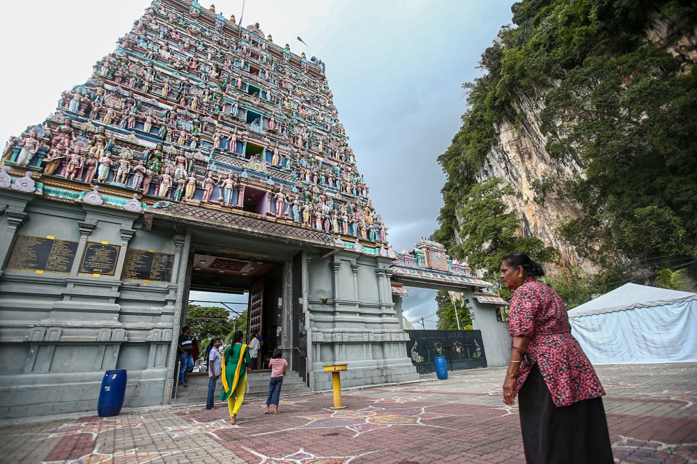 A view of Kallumalai Arulmigu Subramaniar Temple at Gunung Cheroh in Ipoh January 27, 2023. — Picture by Farhan Najib 