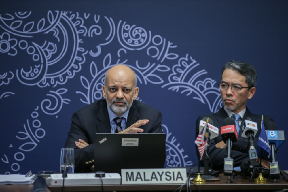 World Bank lead economist Apurja Sanghi speaks during a press conference at Sasana Kijang in Kuala Lumpur February 3, 2023. — Picture by Ahmad Zamzahuri