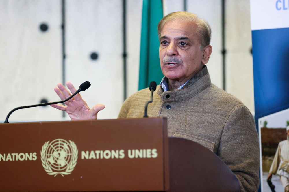 Pakistan Prime Minister Shehbaz Sharif said the IMF was giving his country a tough time over unlocking stalled funding from a US$6.5 billion bailout. —  Reuters pic