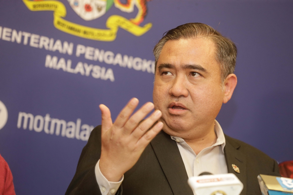 Transport Minister Anthony Loke speaks during a press conference after the Chinese New Year celebration at the Transport Ministry headquarters in Putrajaya February 3, 2023. ― Picture by Sayuti Zainudin