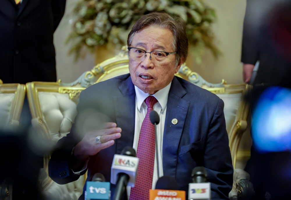Sarawak Premier Tan Sri Abang Johari Openg said the state government will allow up to three payments to be made without the contract documents in the first four months of the contract period. — Bernama pic