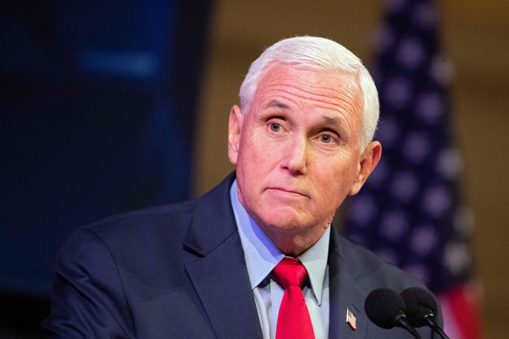 An additional classified document was found at the property of former vice president Mike Pence yesterday. ― AFP file pic
