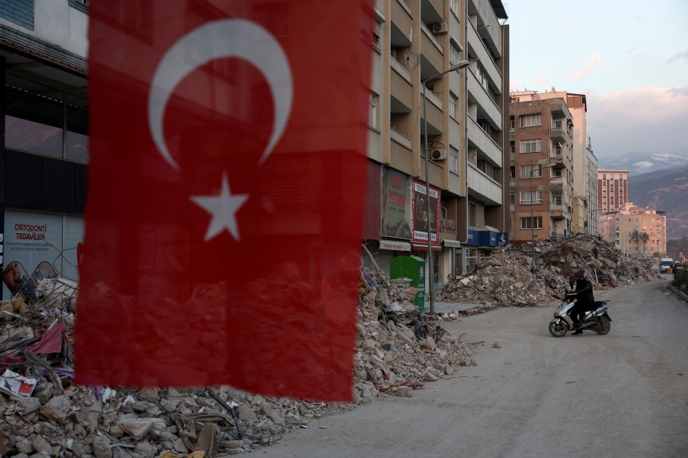 Destroyed buildings are seen, in the aftermath of a deadly earthquake in Iskenderun, Turkey, February 11, 2023. — Reuters pic
