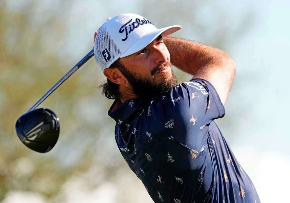 Max Homa plays his tee shot on the third hole during round one of the WM Phoenix Open at TPC Scottsdale February 9, 2023. — Picture by Rob Schumacher-USA TODAY Sports via Reuters