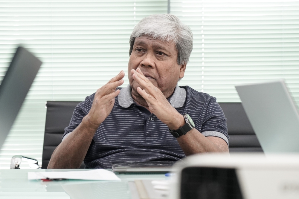 Former Royal Malaysian Air Force (RMAF) Brig-Gen (Rtd) Datuk Abdullah Mohamed speaks during special interview at Bandar Sunway September 25, 2022. — Picture by Ahmad Zamzahuri