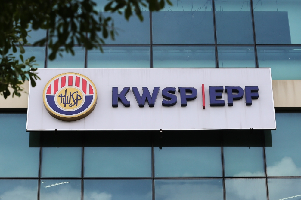 The Employees Provident Fund (EPF) logo is seen at its office in Shah Alam November 2, 2020. — Picture by Yusof Mat Isa