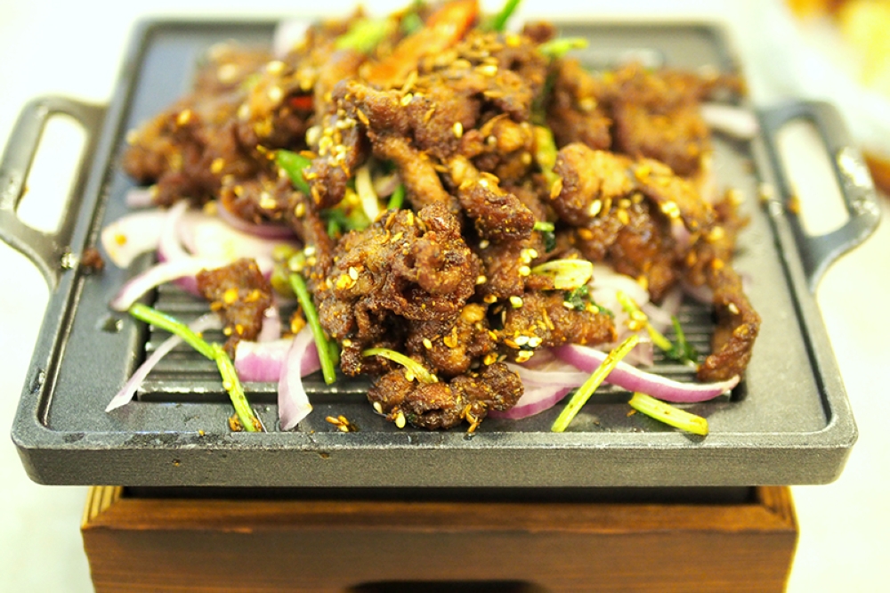 Order the Cumin Lamb for a dish packed with flavour