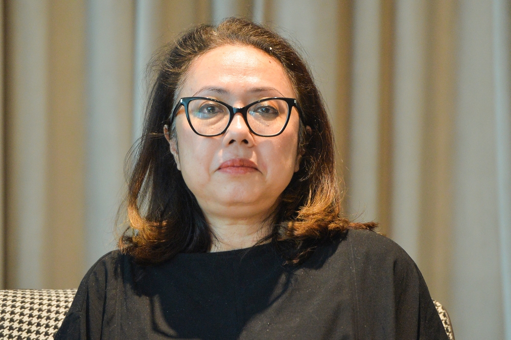 Co-founder of Iman Research Dina Zaman speaks during the ‘Now Everyone Prospers (NEP) Forum: The impact of Race-Based Rent-Seeking on Malaysia’s development’ in Kuala Lumpur February 23, 2023. — Picture by Miera Zulyana